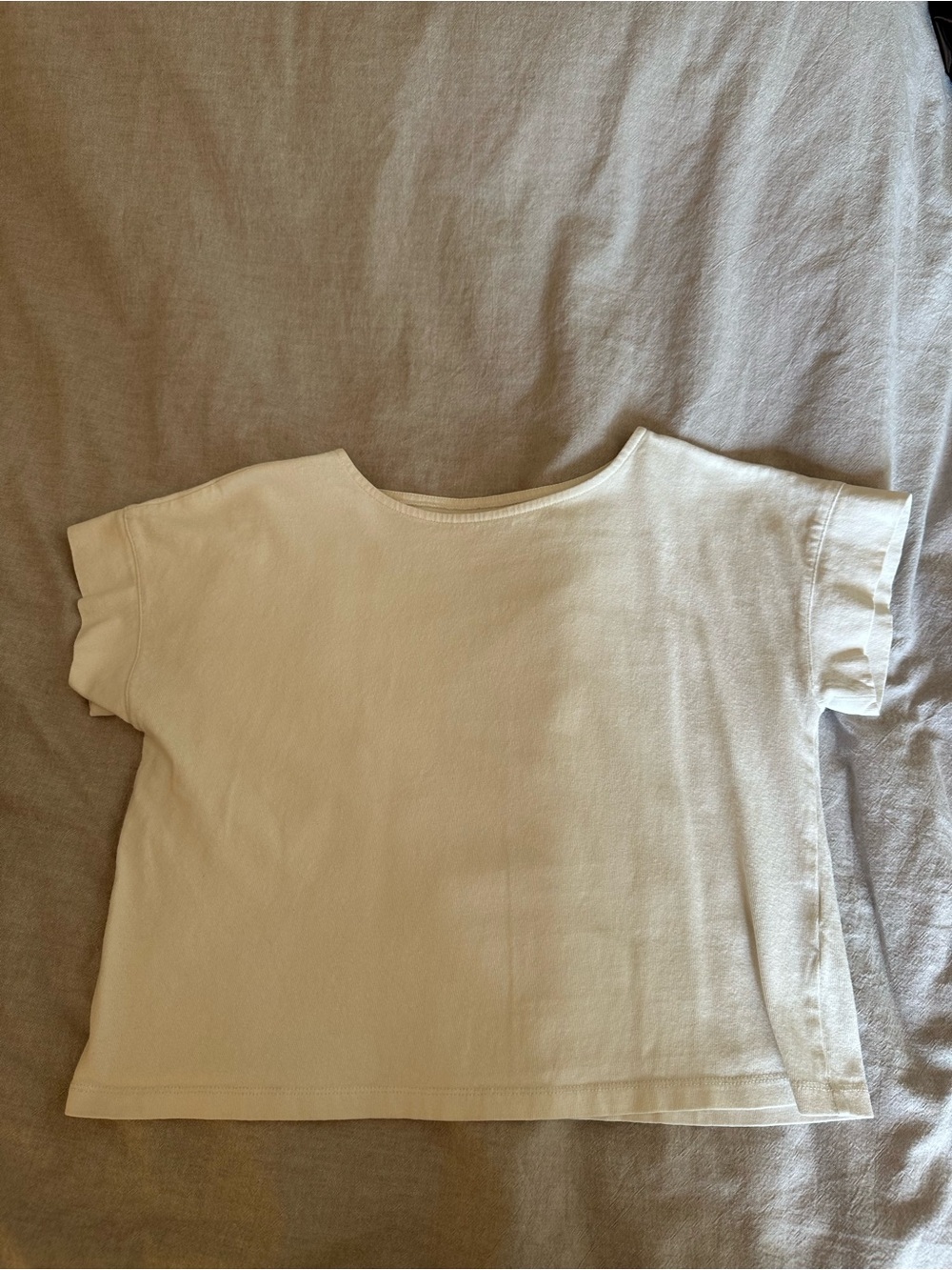 Madewell Cream Short-Sleeve Boxy Tee